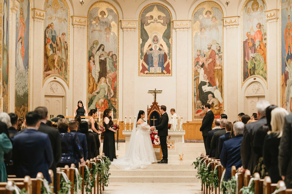 A Moody + Romantic Portland Oregon Wedding In Fall | bride and groom getting married