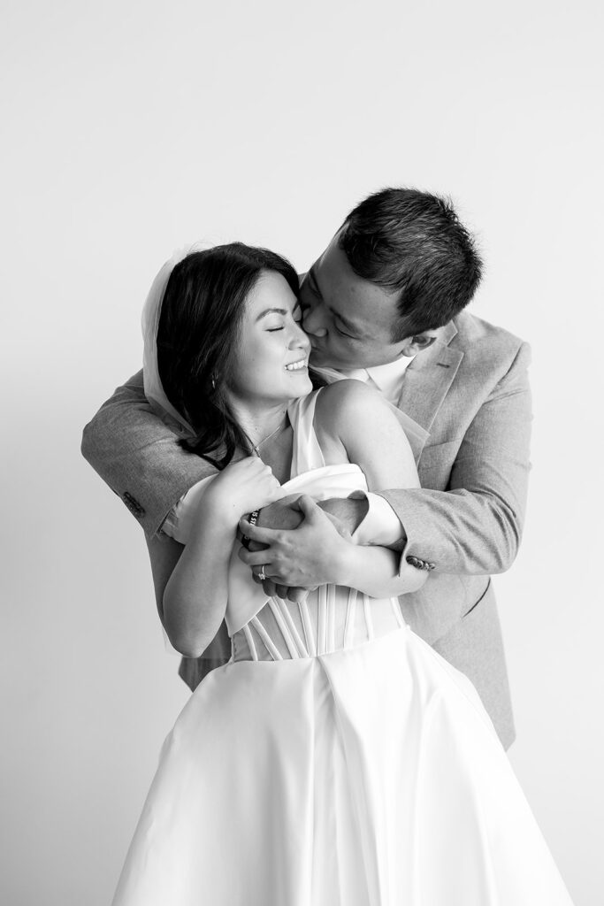 a pre-wedding studio photoshoot
