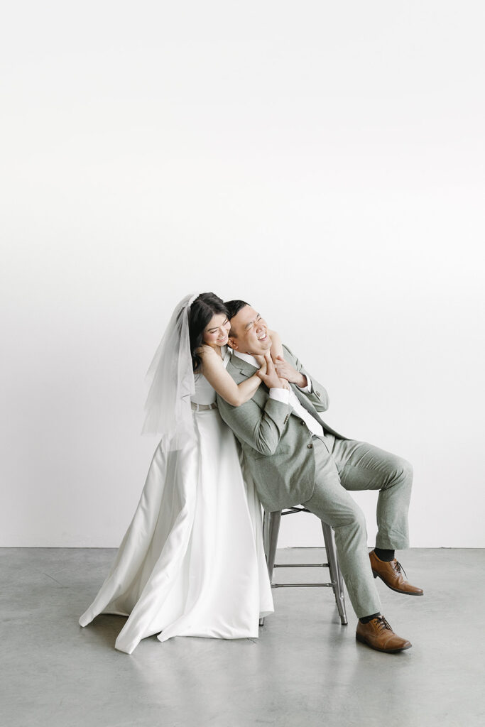 a pre-wedding studio photoshoot
