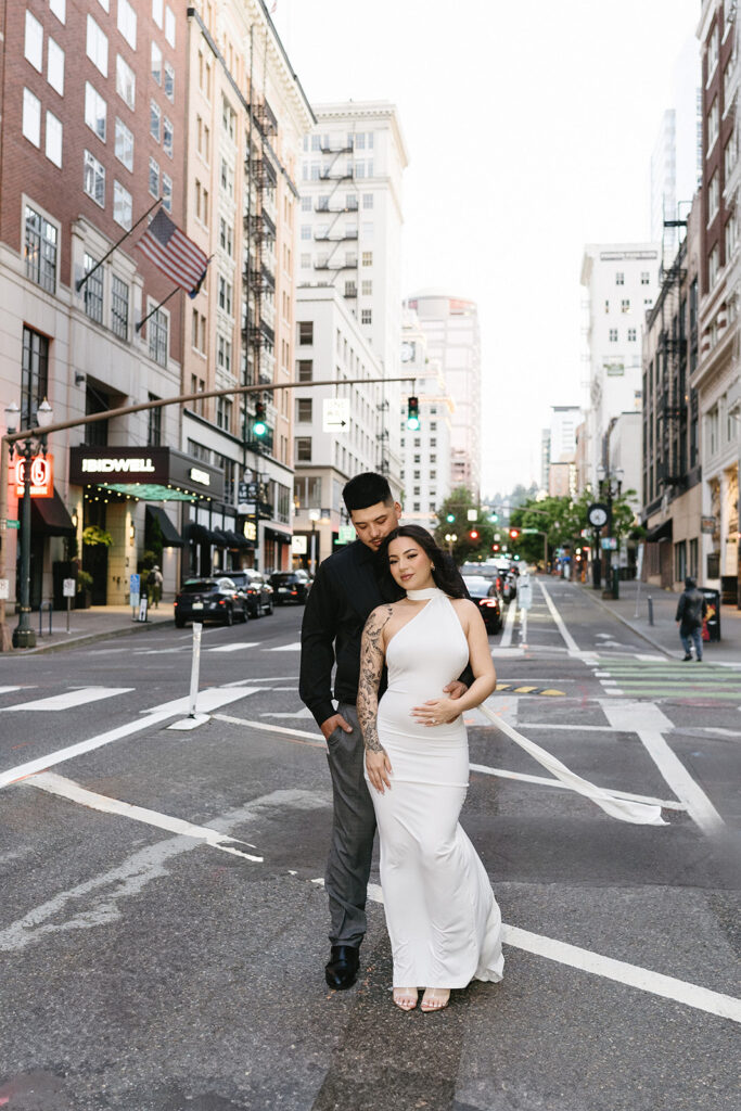 an outdoor engagement photoshoot
