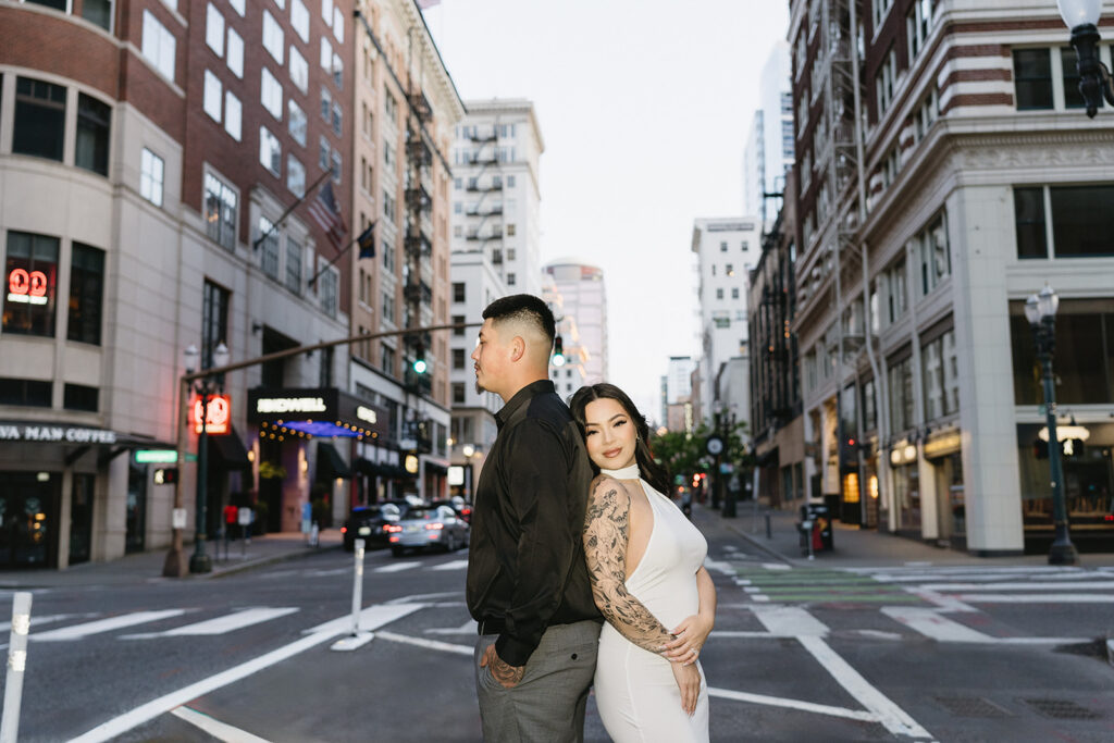 an outdoor engagement photoshoot
