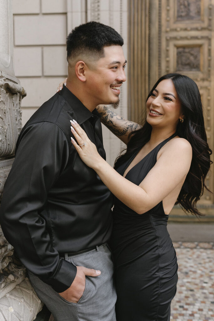 an outdoor engagement photoshoot
