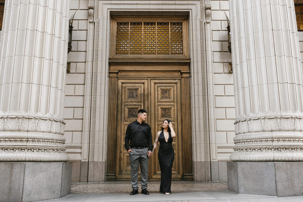 an outdoor engagement photoshoot
