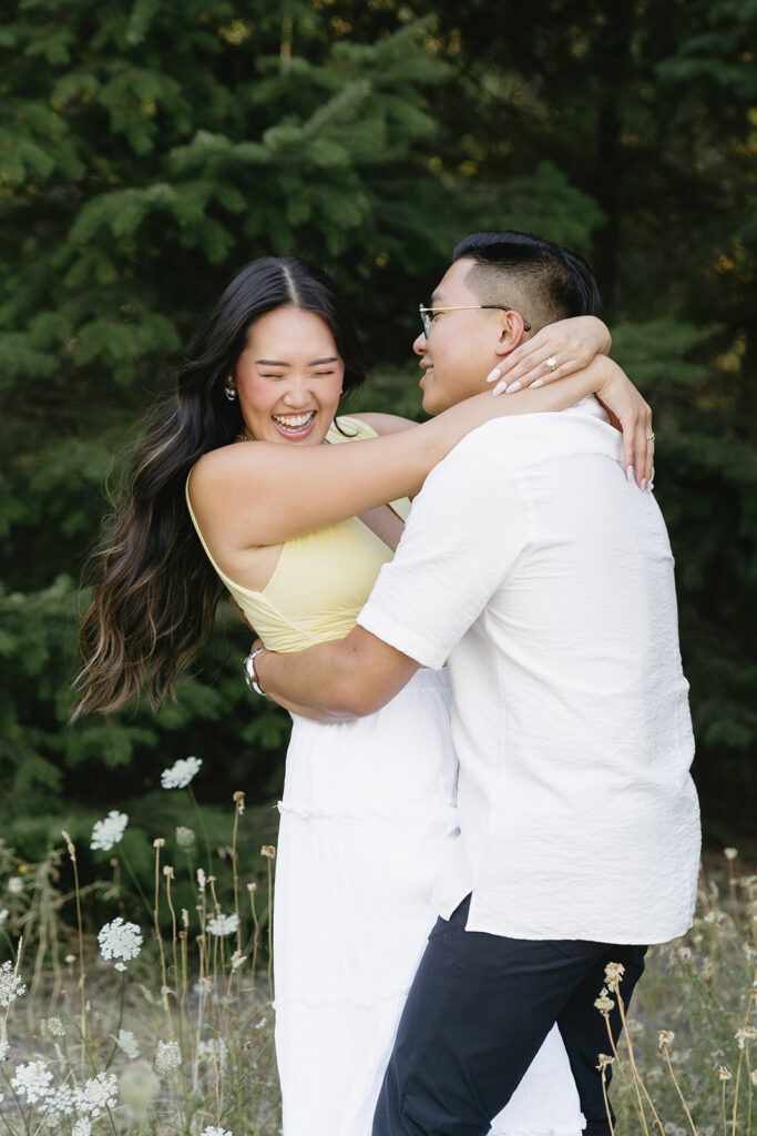 a summertime engagement photoshoot
