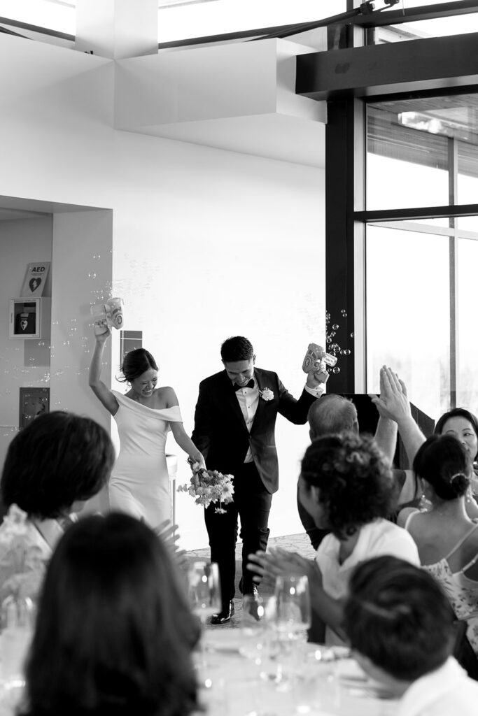 couple posing for wedding photos
