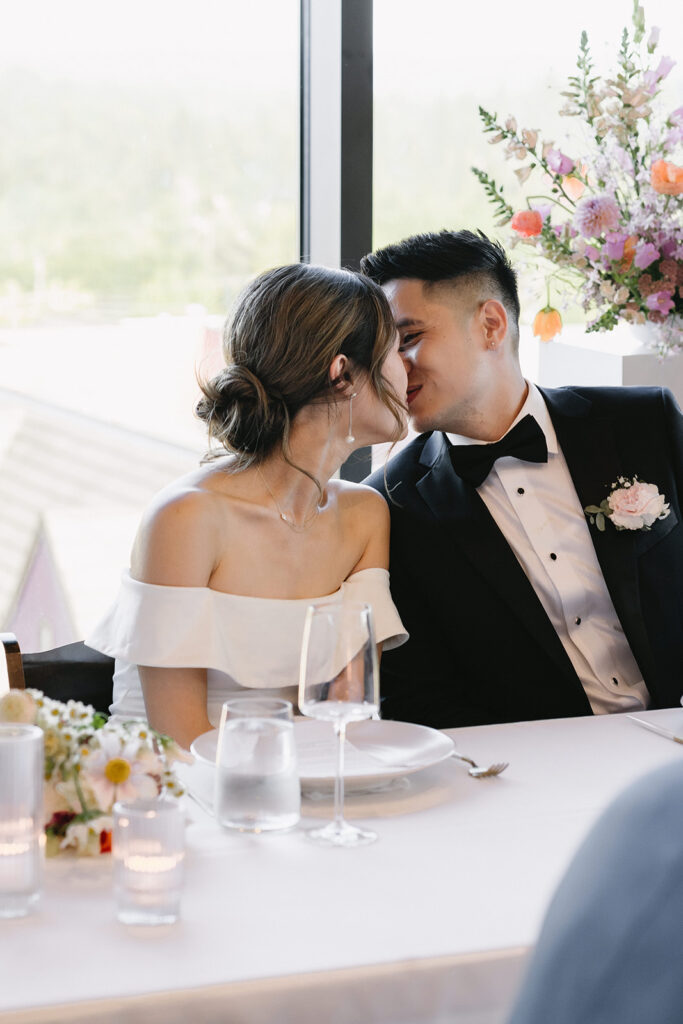 couple posing for wedding photos
