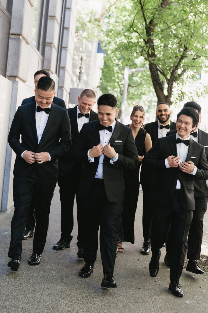 couple posing for wedding photos
