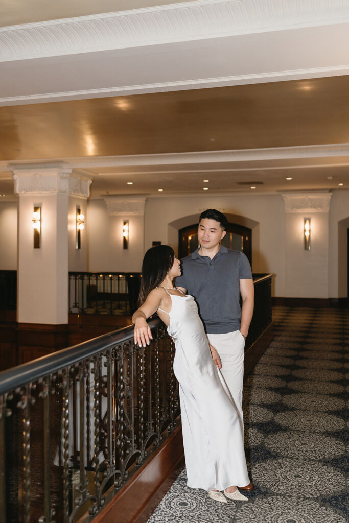 a hotel engagement session in portland
