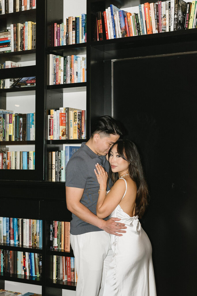 an engagement photoshoot at a hotel
