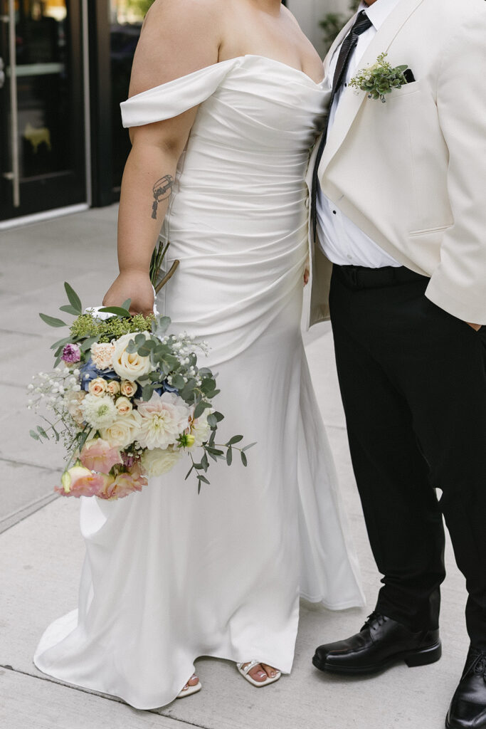 couple taking their elopement photos
