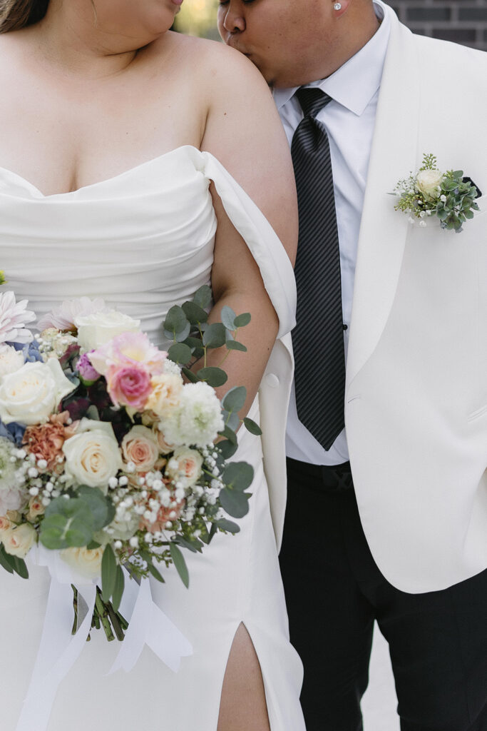 couple taking their elopement photos
