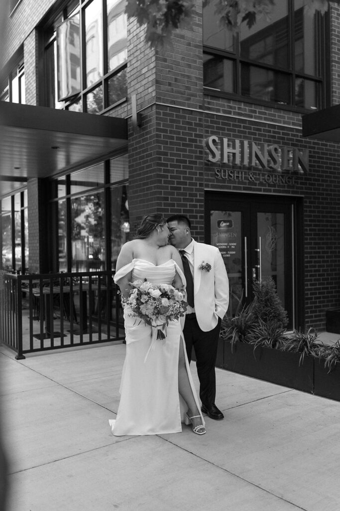 couple taking their elopement photos
