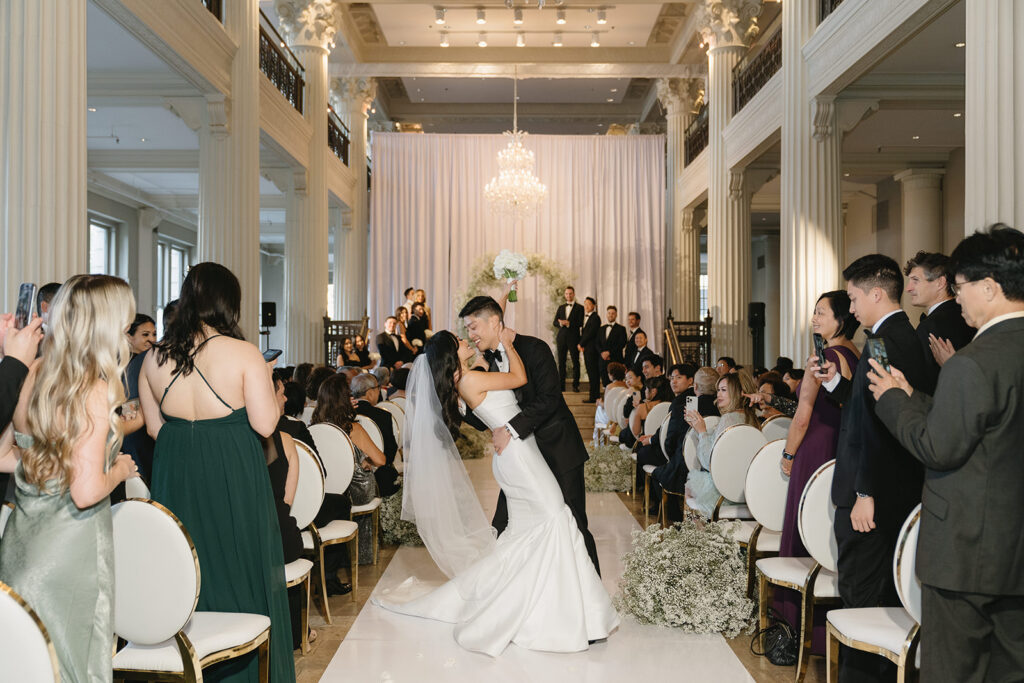 A stylish and high-end wedding in Houston, highlighting simple but elegant touches and stunning photos.
