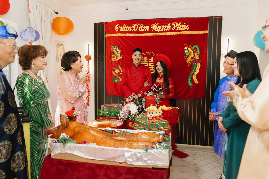 a tea ceremony celebration before a wedding in houston