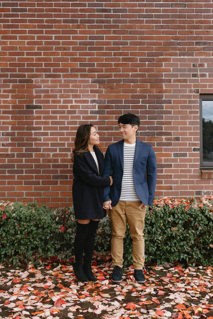 a fall engagement photoshoot in portland

