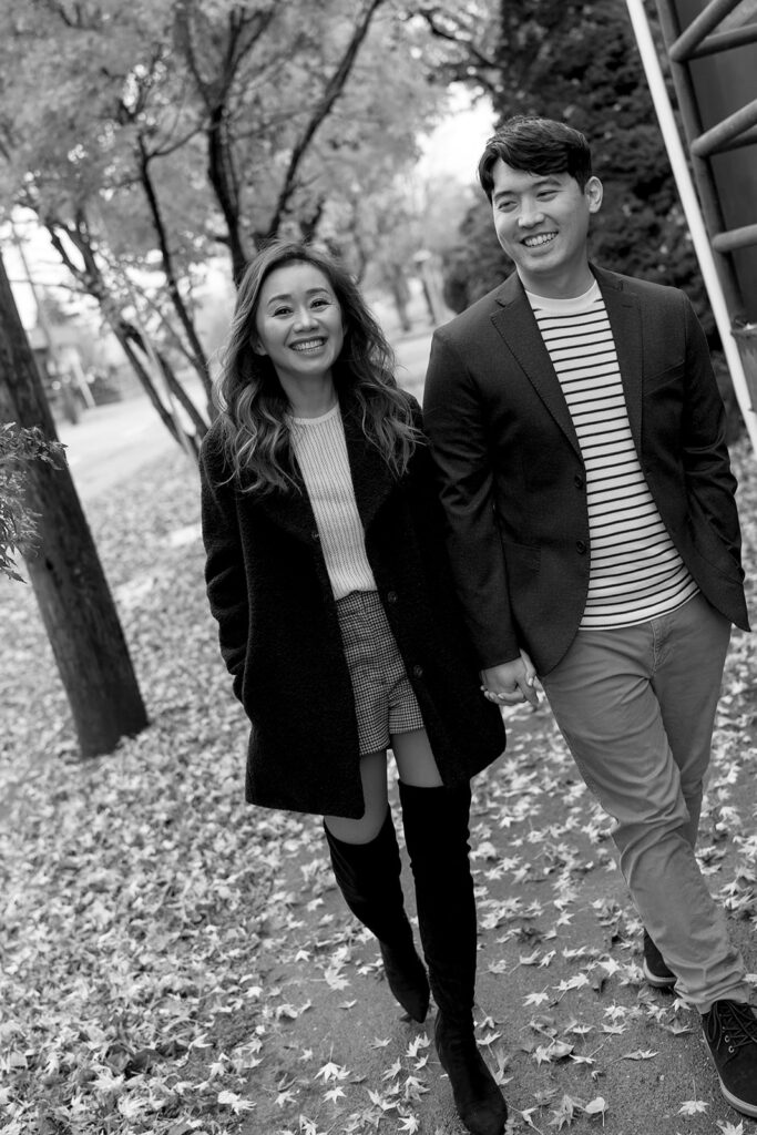 a fall engagement photoshoot in portland
