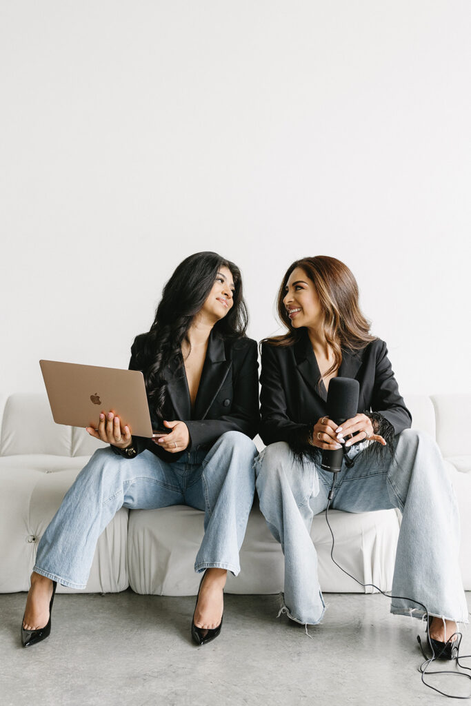 Candid moment during a lifestyle photoshoot
