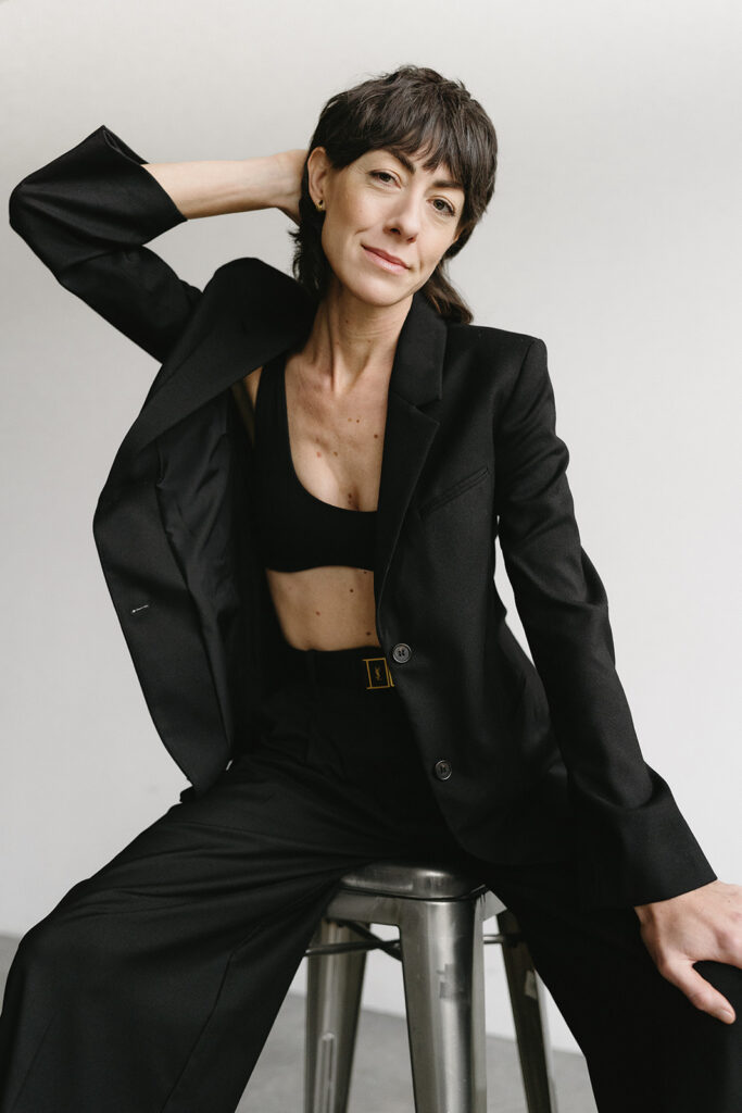 Female business owner posing during a photoshoot
