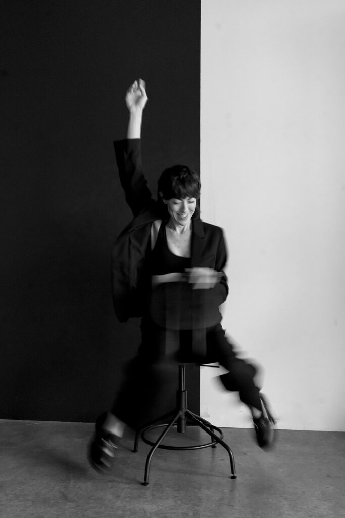 Female business owner posing during a photoshoot
