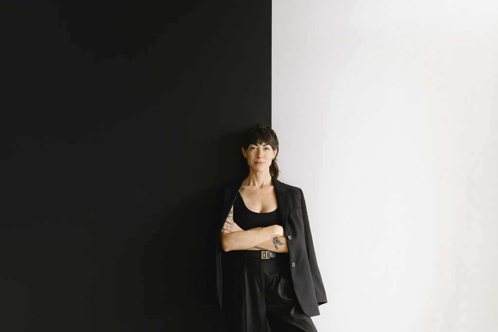Female business owner posing during a photoshoot
