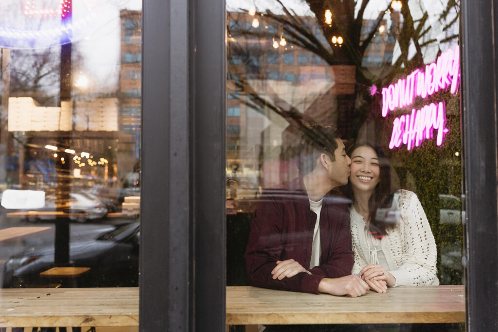 downtown engagement photos in portland

