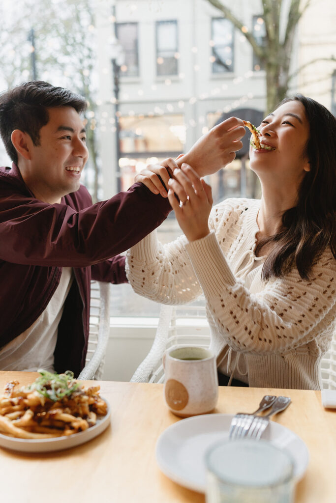 a romantic engagement session in portland

