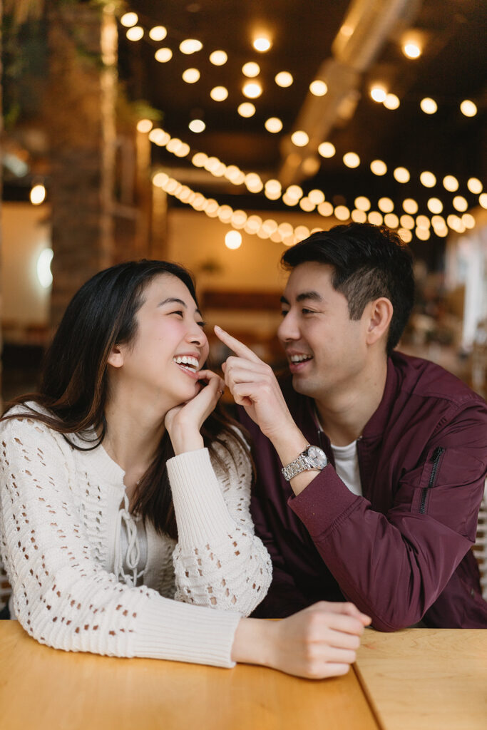 downtown engagement photos in portland
