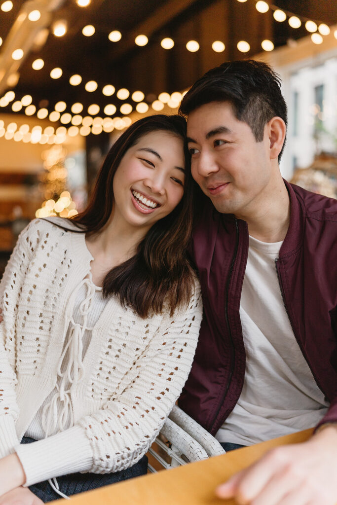 downtown engagement photos in portland
