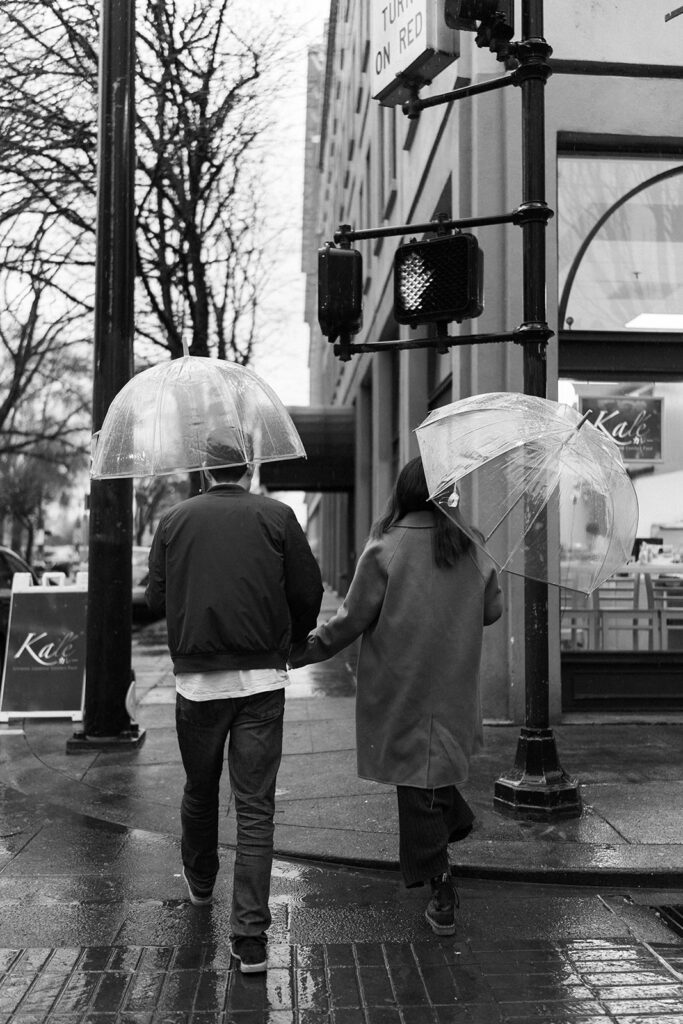 a romantic engagement session in portland
