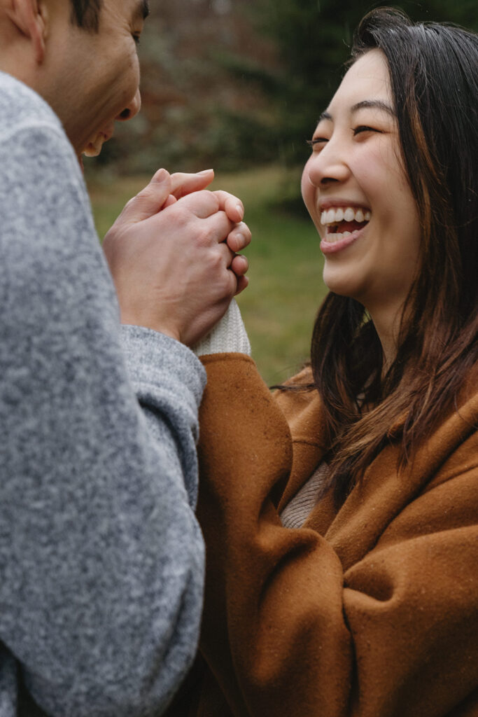 a romantic engagement session in portland + hoyt arboretum
