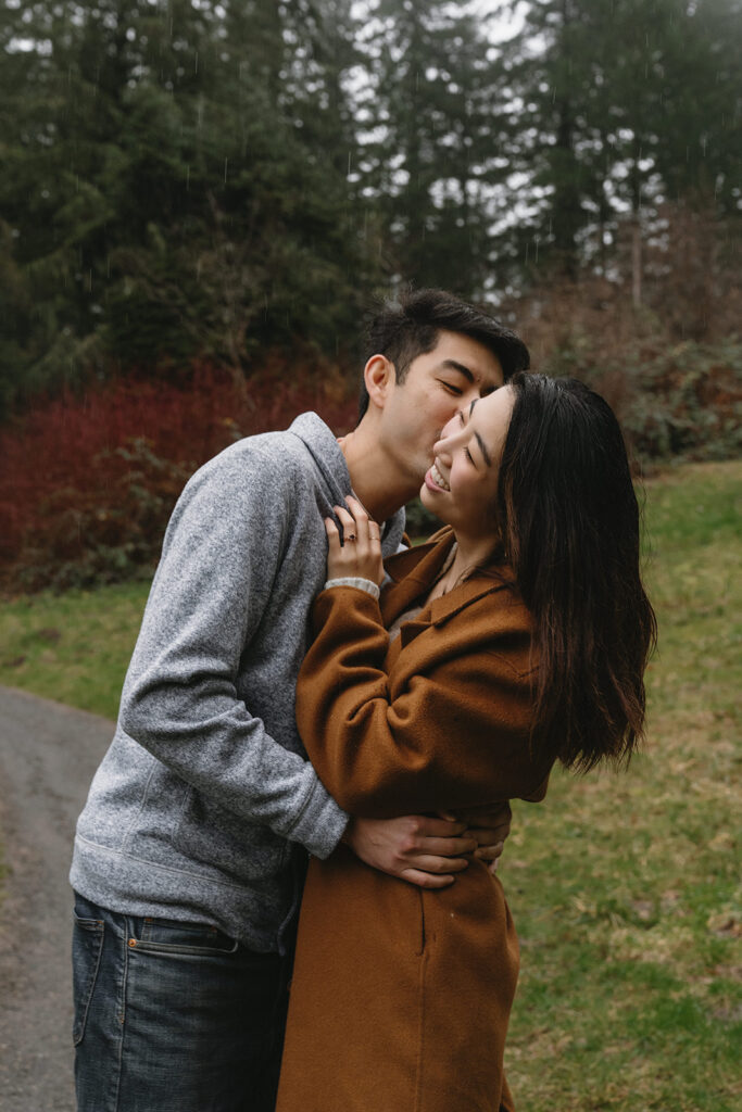 a romantic engagement session in portland + hoyt arboretum
