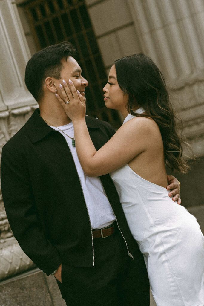 A lifestyle-inspired photo showcasing genuine connection between a couple.

