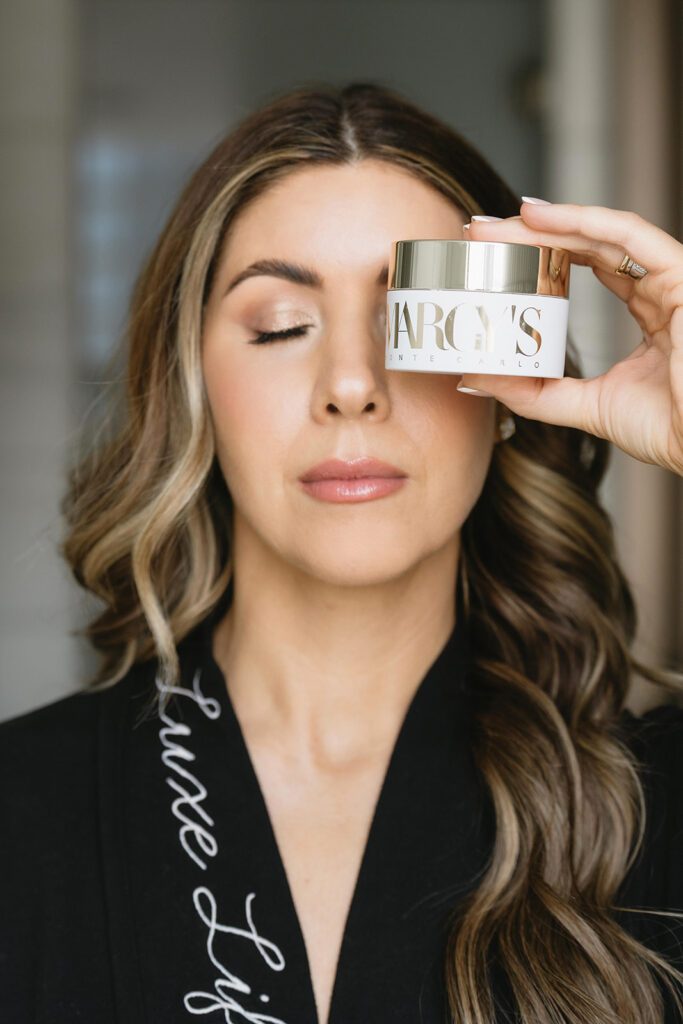 Woman posing for a personal branding shoot at a luxury hotel
