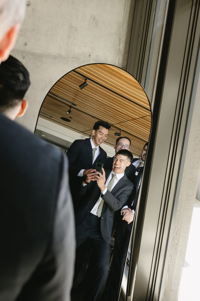 Bridal party getting ready for a amaterra winery wedding