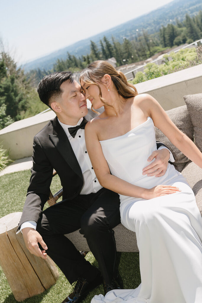 Wedding portraits during a portland wedding