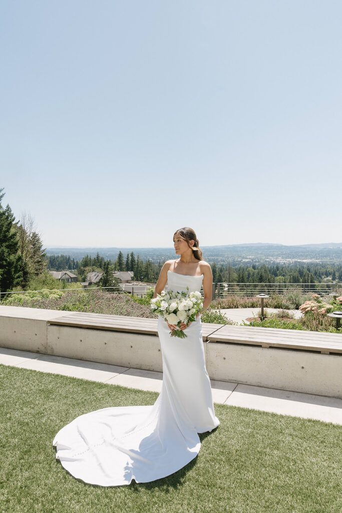 Wedding portraits during a portland wedding