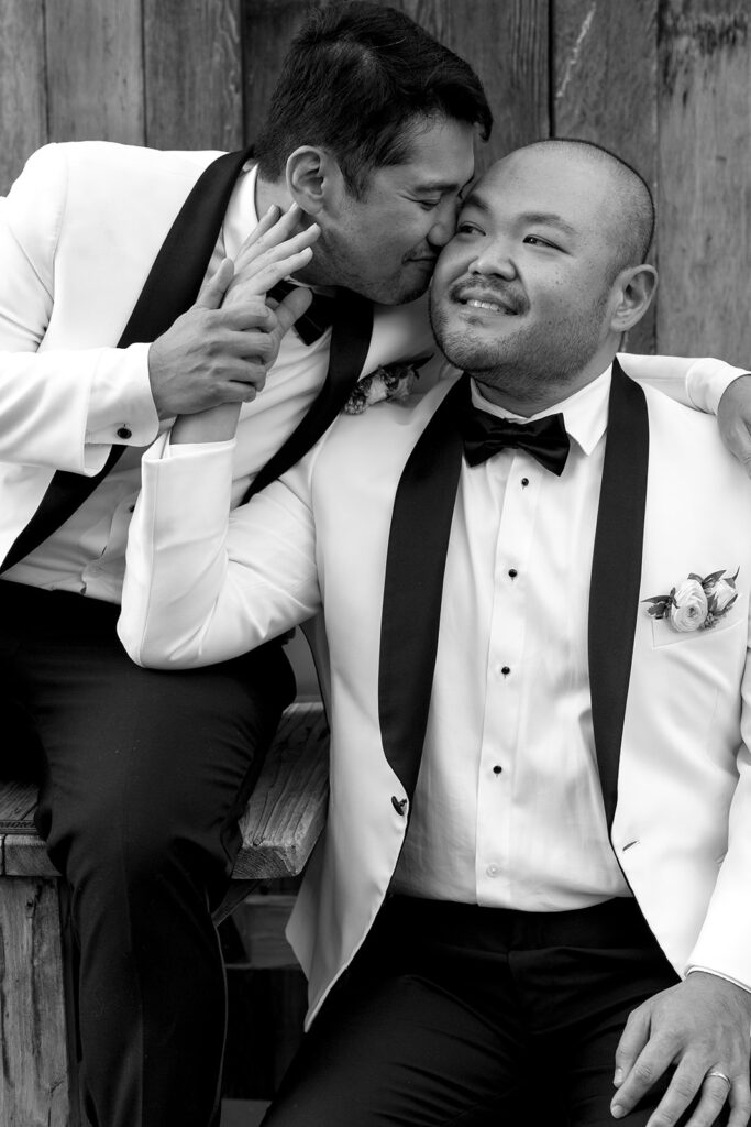 couple posing for timeless wedding portraits