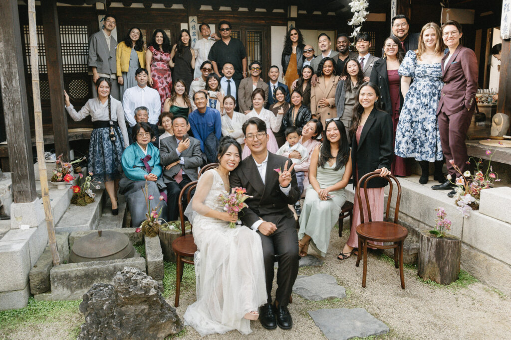 Elegant details from an intimate wedding in Seoul showcasing traditional Korean design and soft natural light.
